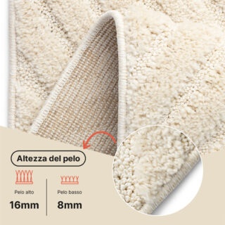 Tappeto Linea 3D Crema Archi