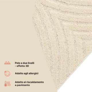 Tappeto Linea 3D Crema Archi