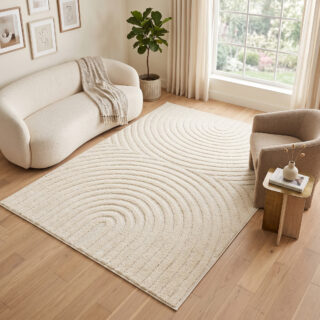 Tappeto Linea 3D Crema Archi