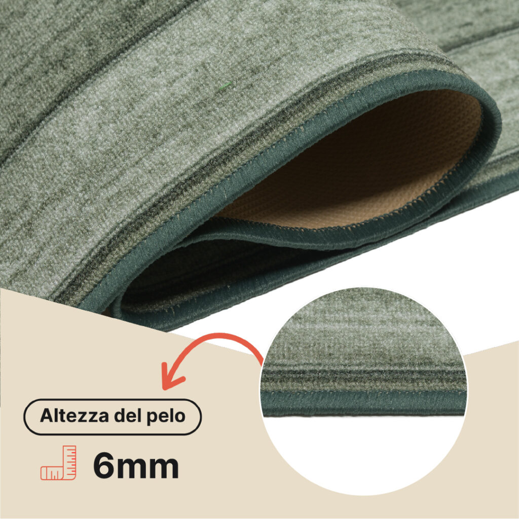 Passatoia Antiscivolo Verde Cornice