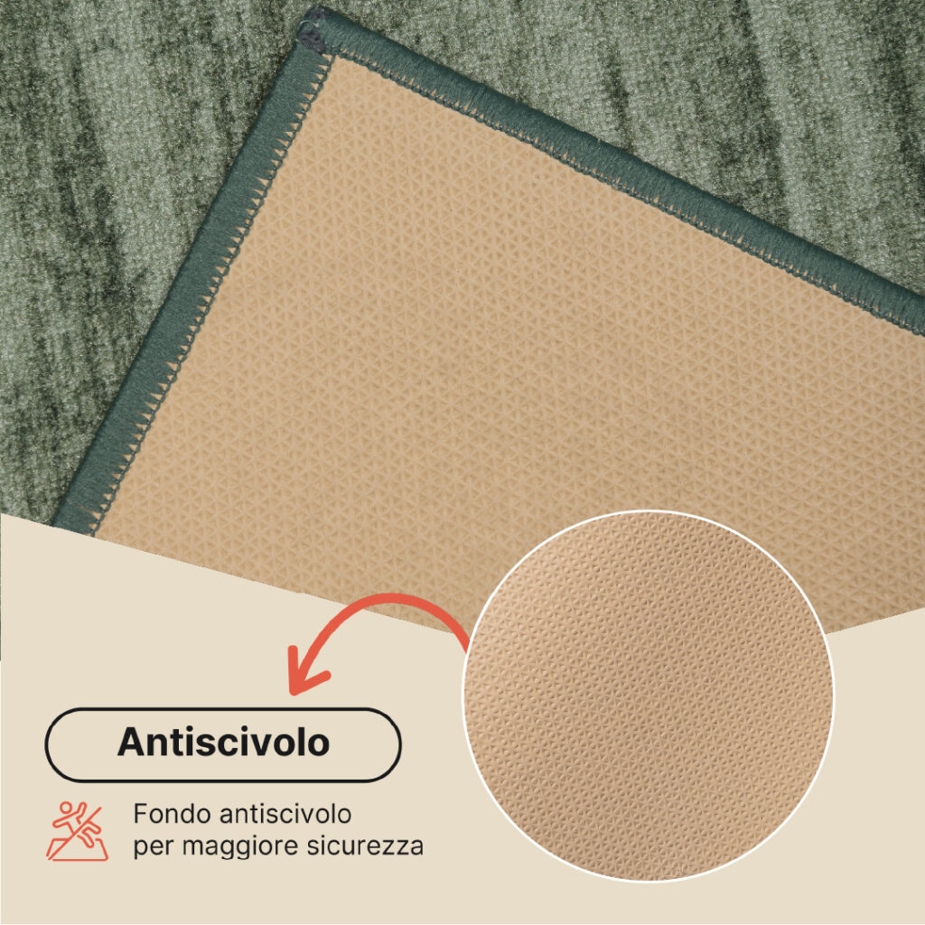 Passatoia Antiscivolo Verde Cornice