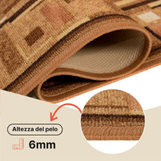 Passatoia Antiscivolo Marrone Chiaro Cornice