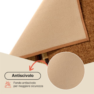 Passatoia Antiscivolo Marrone Chiaro Cornice