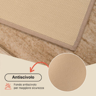 Passatoia Antiscivolo Beige Cornice