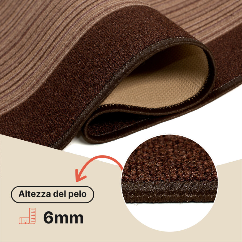 Passatoia Antiscivolo Marrone Strisce