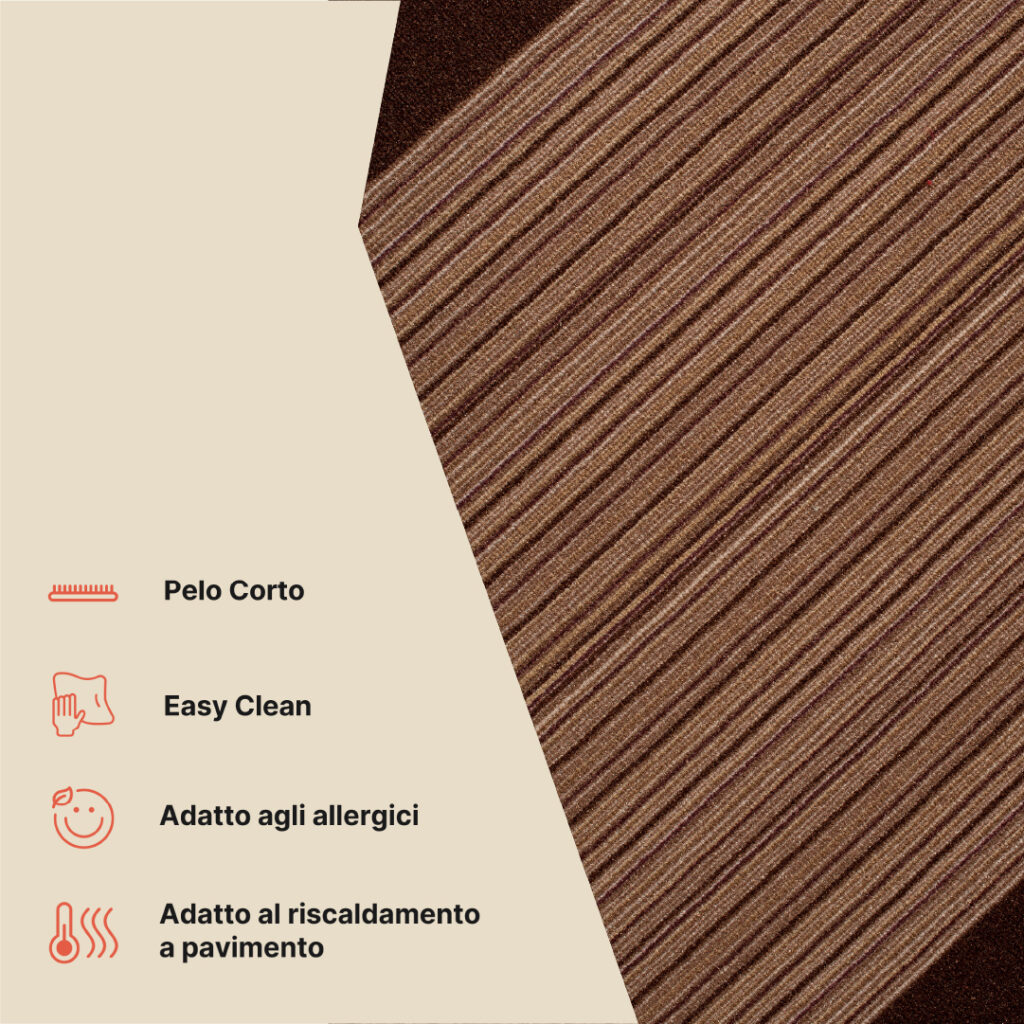 Passatoia Antiscivolo Marrone Strisce