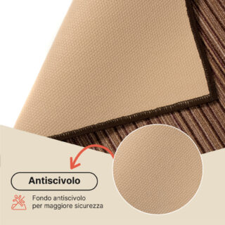 Passatoia Antiscivolo Marrone Strisce
