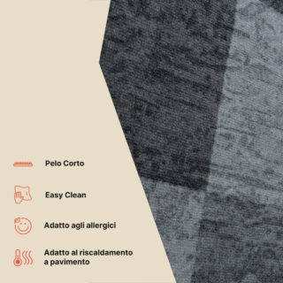 Passatoia Antiscivolo Grigio Geometrico
