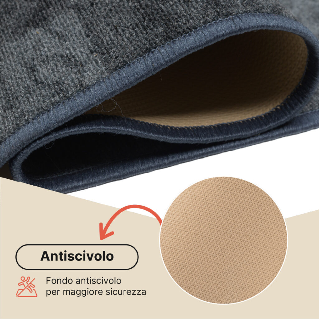 Passatoia Antiscivolo Grigio Geometrico
