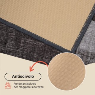 Passatoia Antiscivolo Marrone Grigio