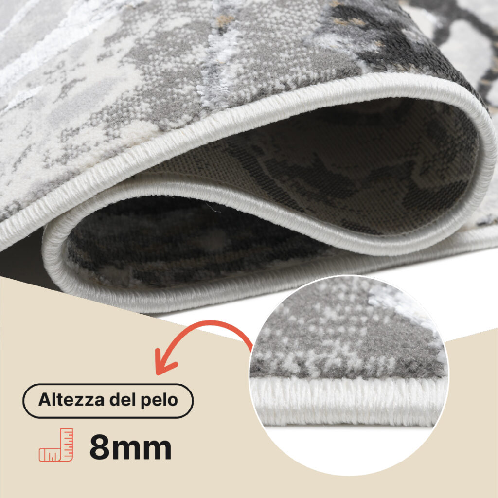 Tappeto Golden Grigio Crema Astratto