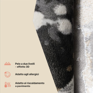 Tappeto Golden Grigio Crema Astratto