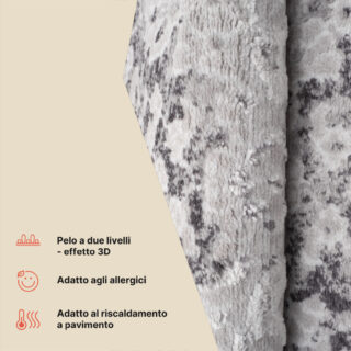 Tappeto Sky Grigio Crema Vintage Ornamenti