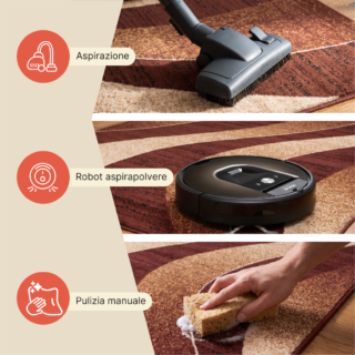Tappeto Dream Moderno Marrone Scuro Onde Crema