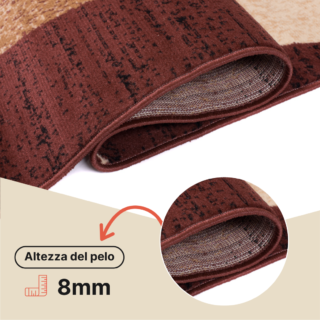 Tappeto Dream Moderno Marrone Scuro Onde Crema