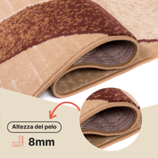 Tappeto Dream Moderno Marrone Chiaro Onde Beige