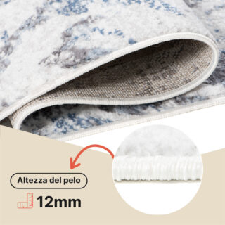 Tappeto Sky Grigio Blu Moderno Zigzag