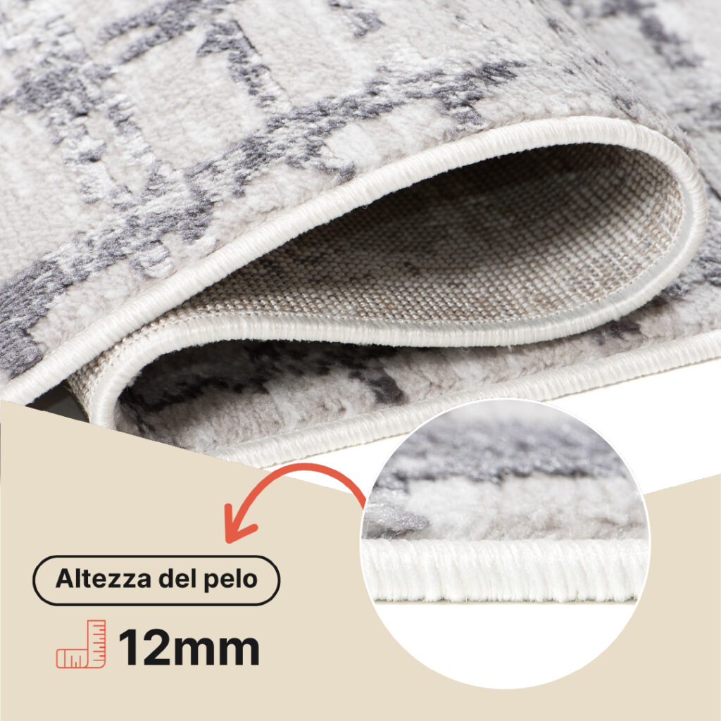 Tappeto Sky Grigio Moderno Scacchiera