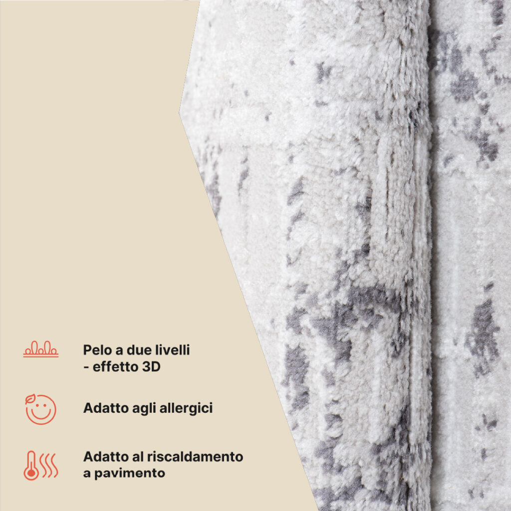Tappeto Sky Grigio Moderno Scacchiera