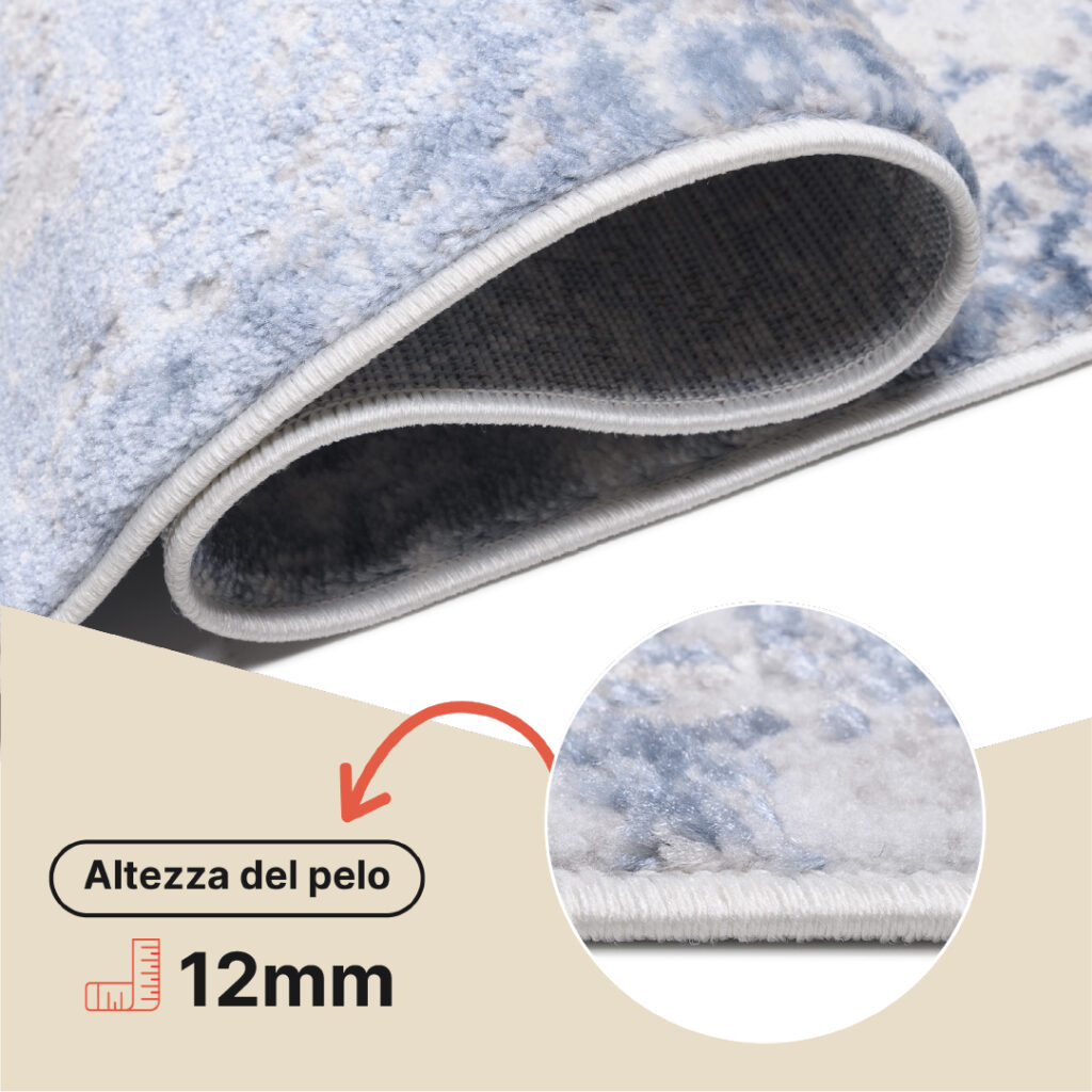 Tappeto Sky Blu Grigio Moderno Astratto